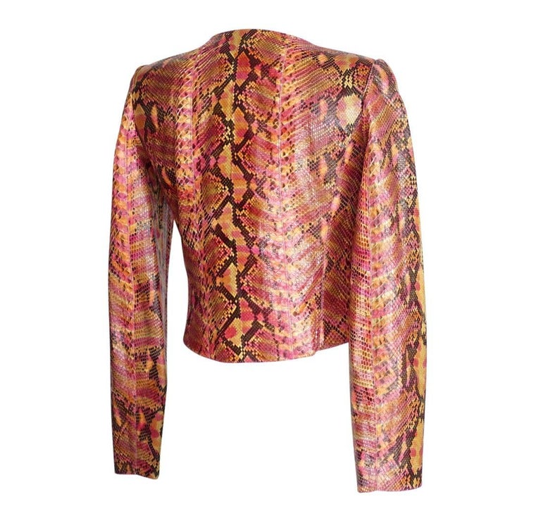 Chanel 00T Runway Jacket Multi Coloured Python 36 / 6 For Sale at 1stdibs