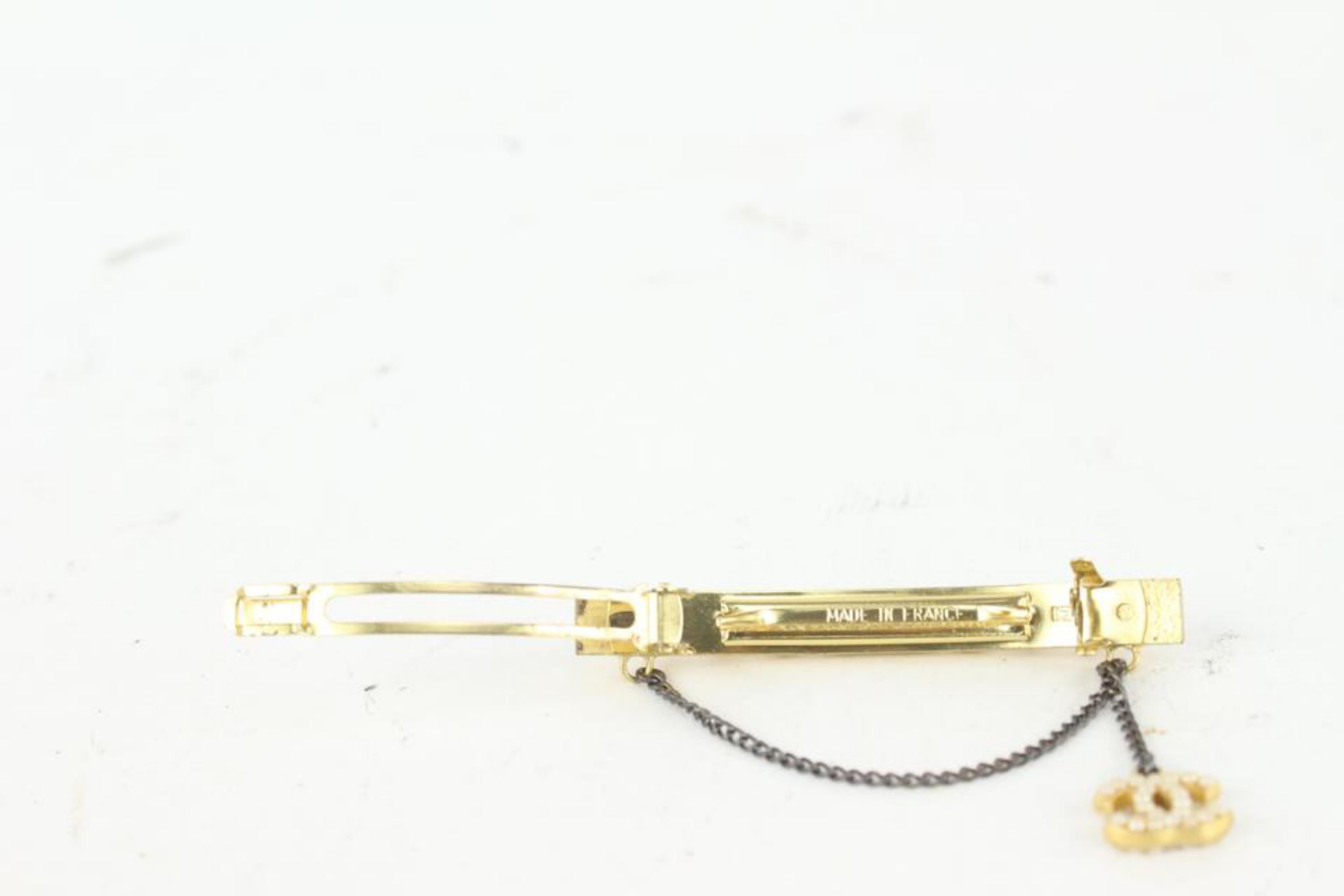 Spilla CC Chanel 01A Perla x Oro 929cc92 in vendita 3
