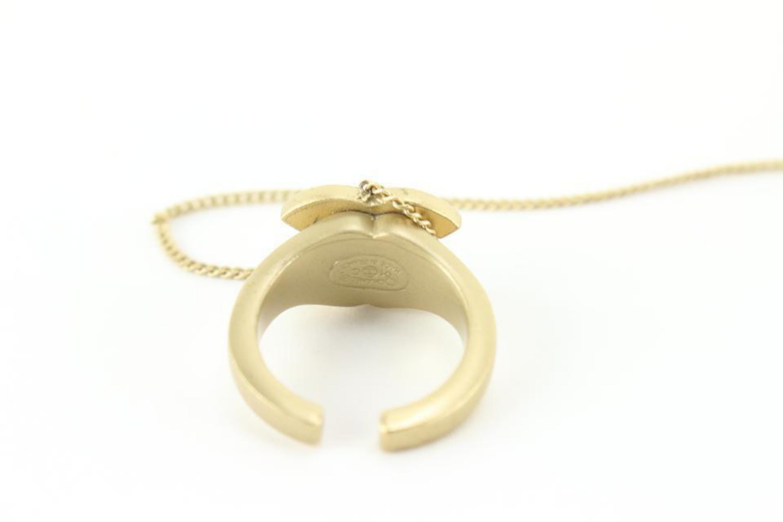 Chanel 01C CC Ring Attached Bracelet 1CK67CA 4