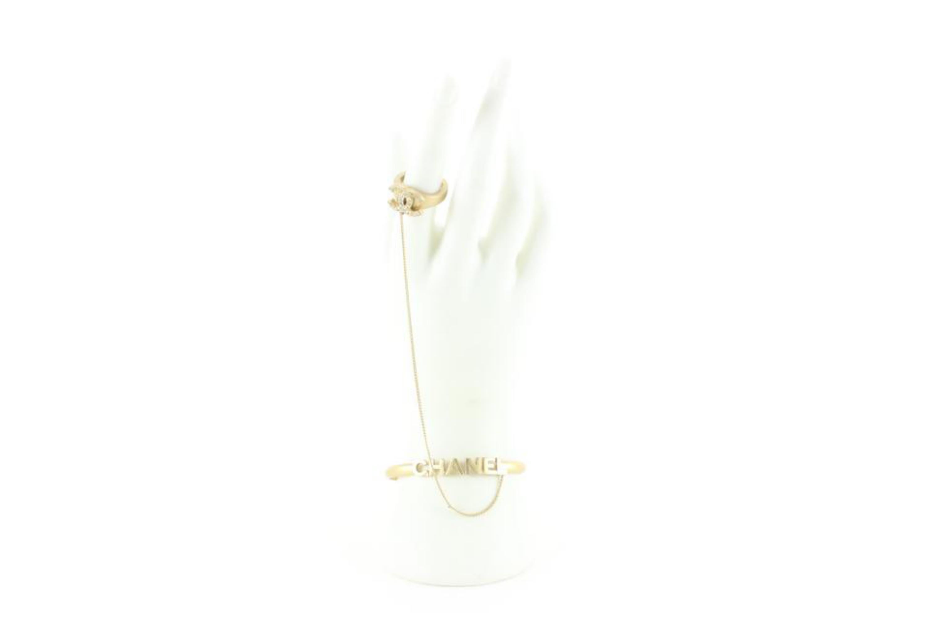 Chanel 01C CC Ring Attached Bracelet 26ck810s 4