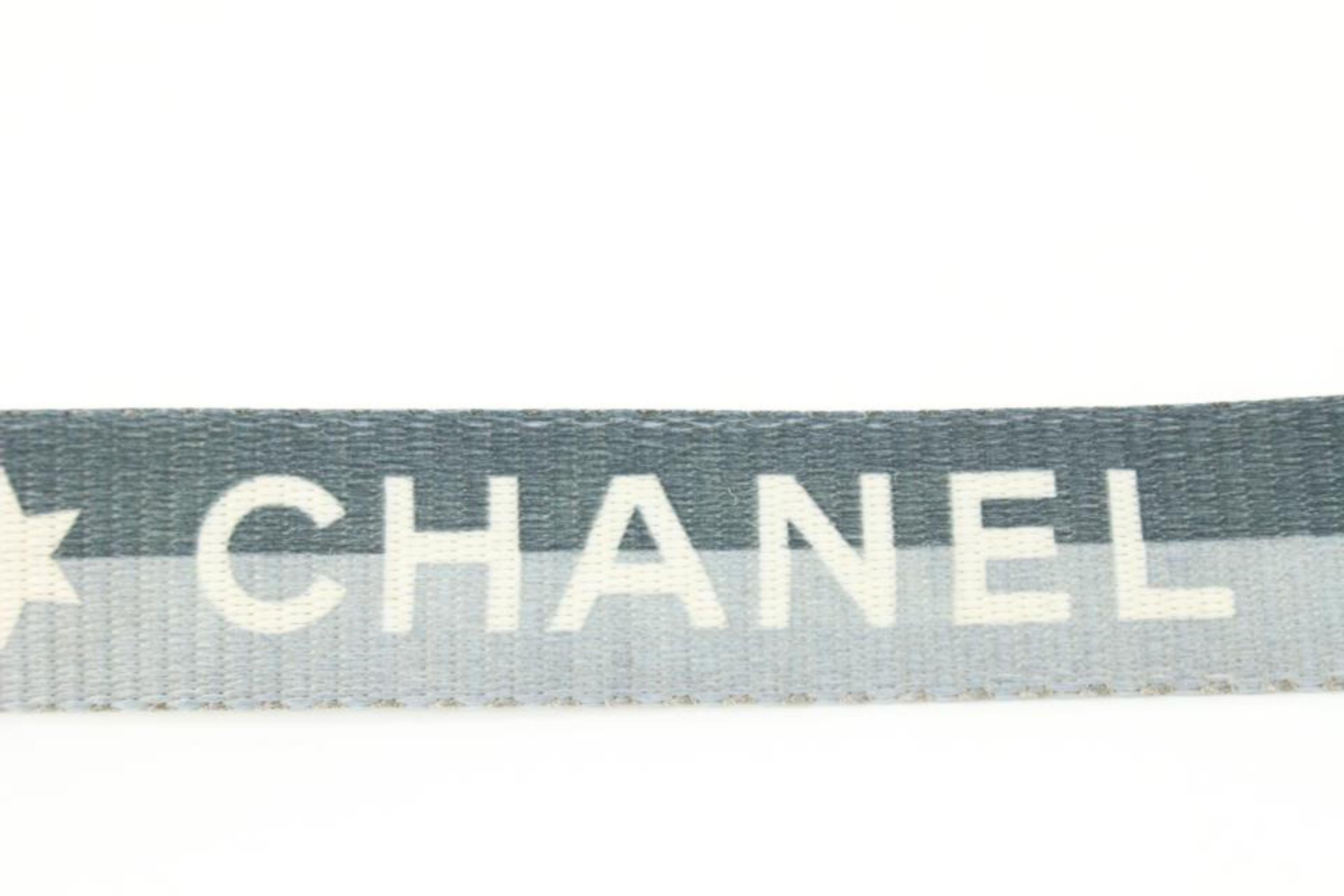 Chanel 01p Grey CC Logo Star Lanyard Necklace with Clip 2cc822s 5