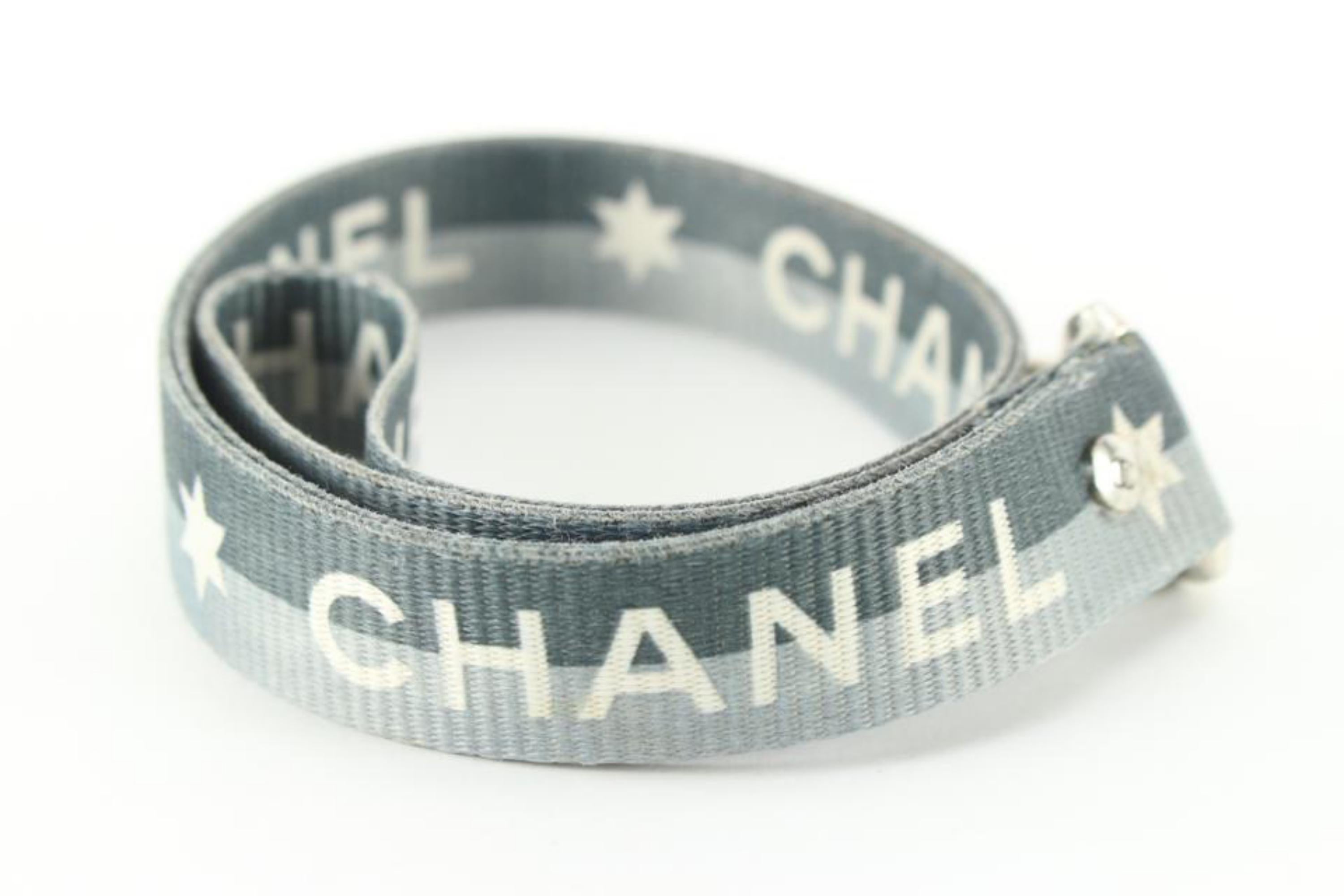 Chanel 01p Grey CC Logo Star Lanyard Necklace with Clip 2cc822s 3