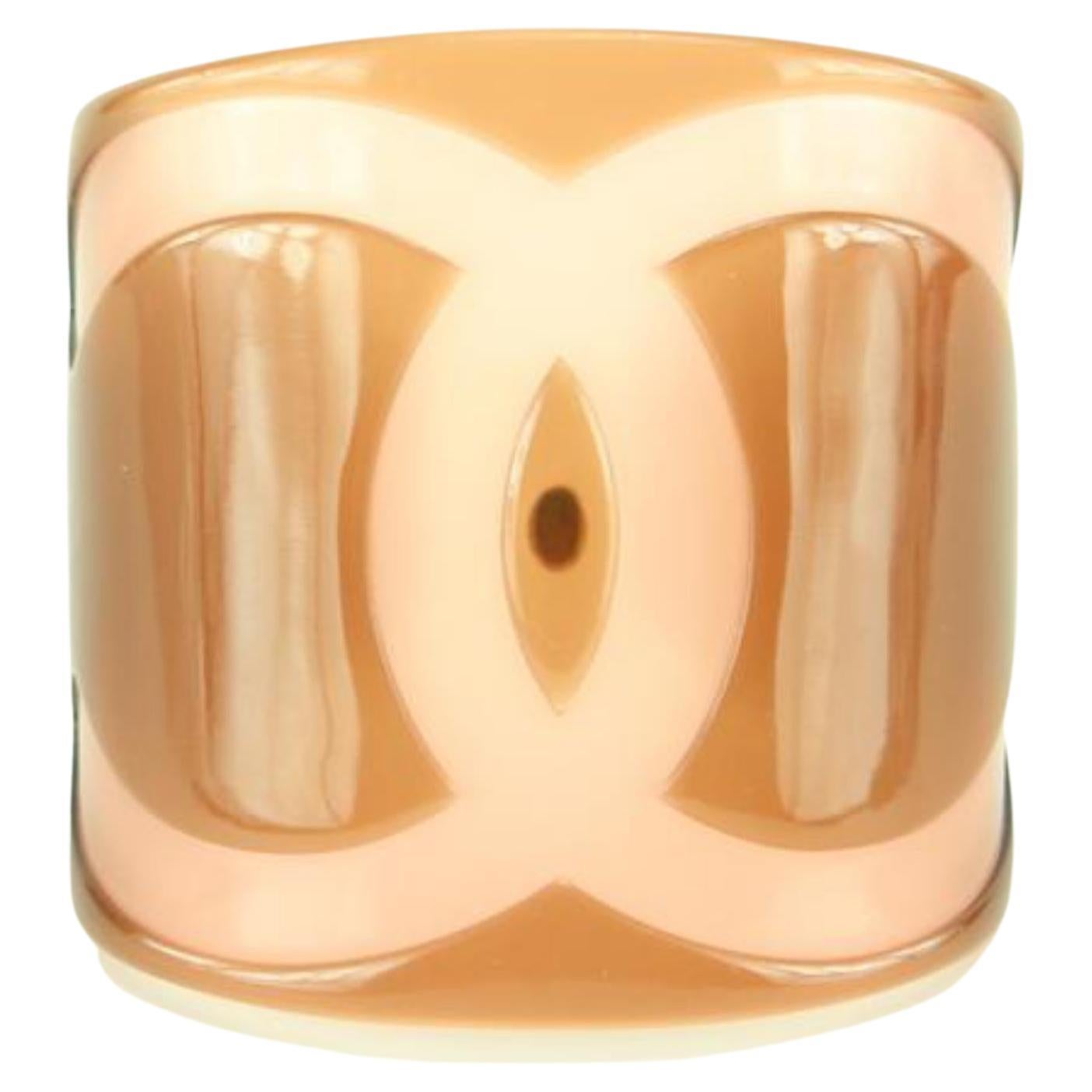 Chanel 01p Mauve x Pink  CC Logo  Cuff Bracelet 15cc830s