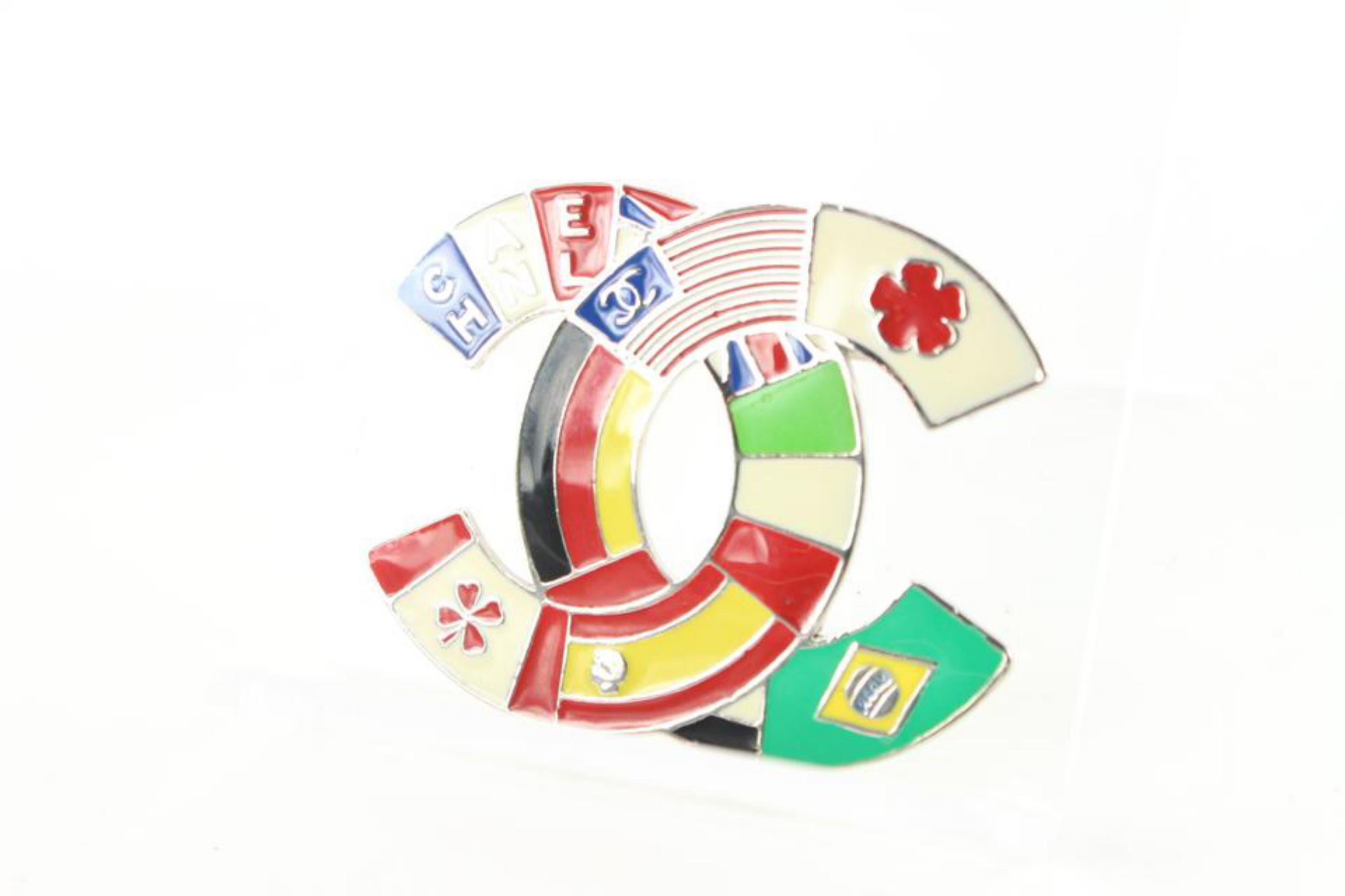 Chanel 03A International Flags CC Logo Brooch Pin National  Corsage 40ck83s 5