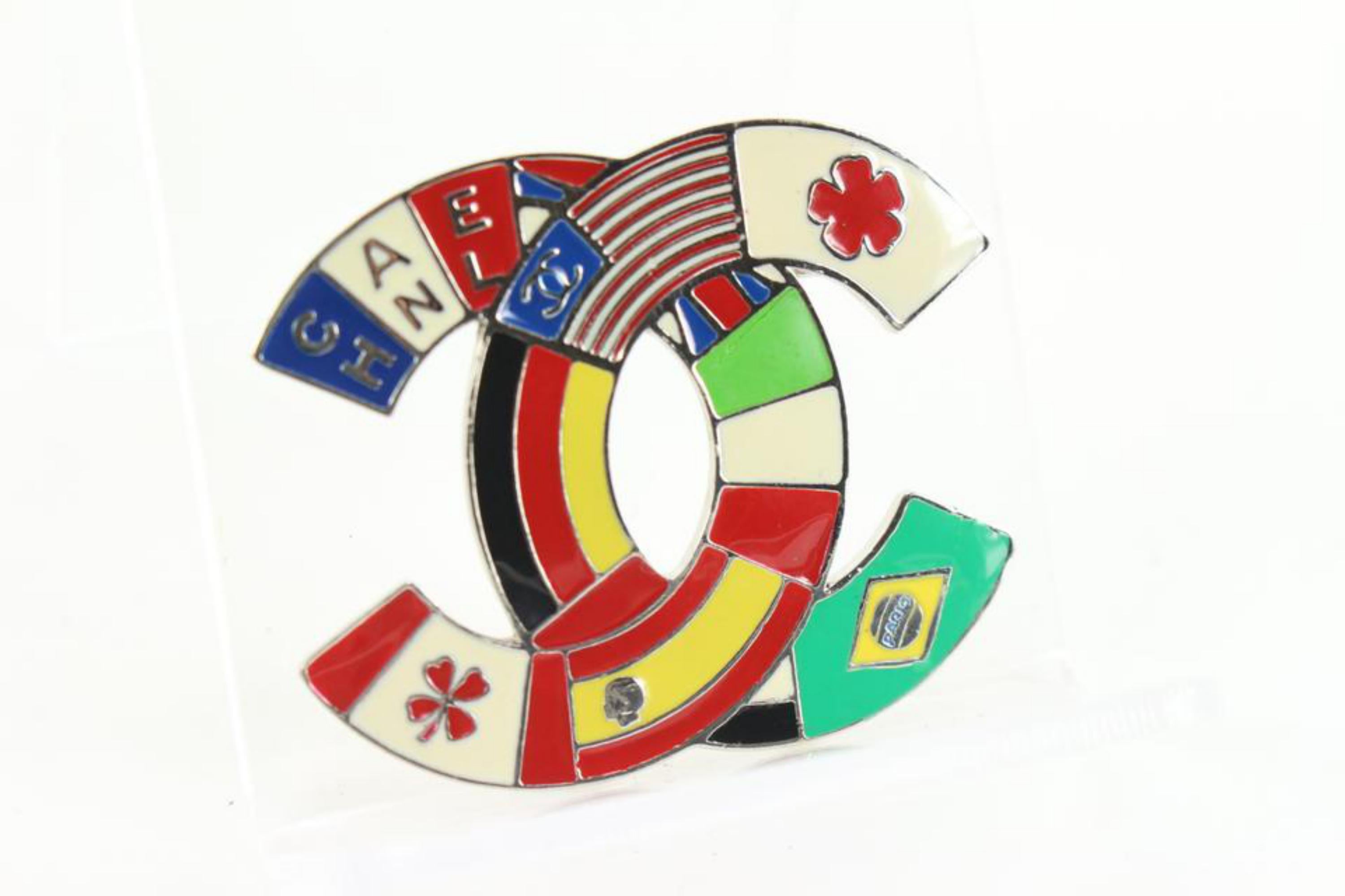Chanel 03A International Flags CC Logo Brooch Pin National  Corsage 40ck83s 3