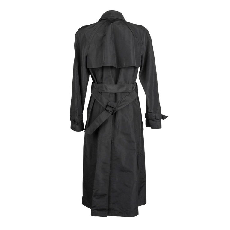 Chanel 03C Coat Trench Style Silk 2 Camellia Pins 42 / 8 For Sale at ...
