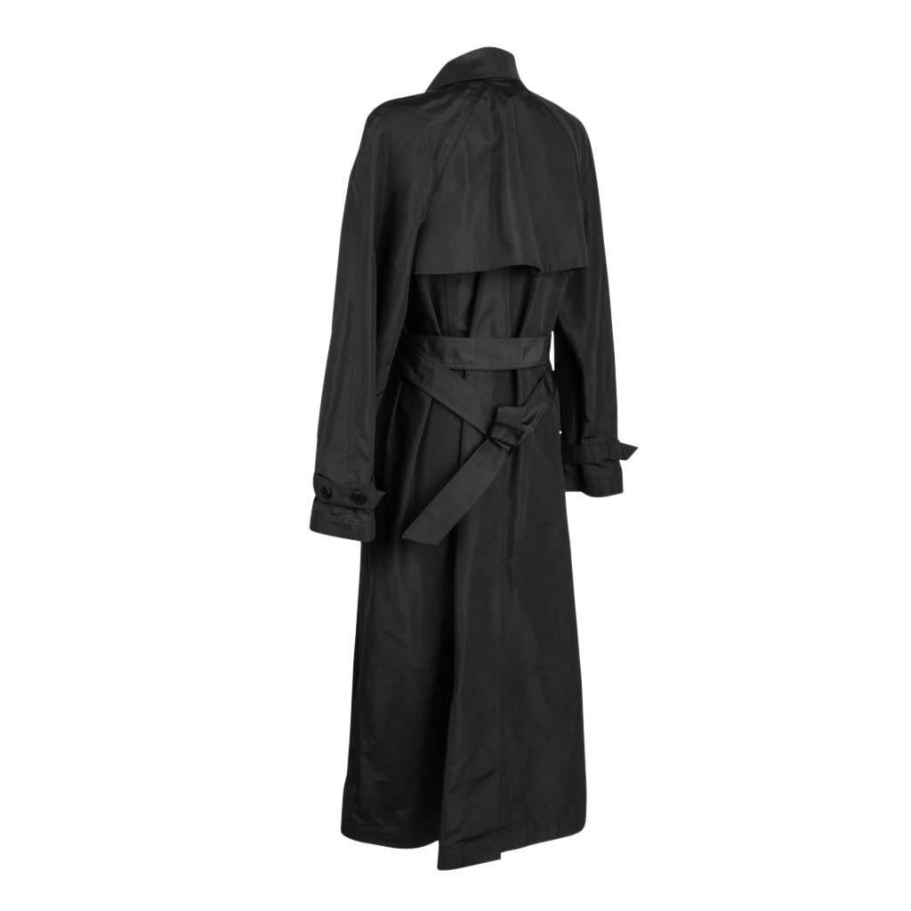 Chanel 03C Trench Coat Silk Two Camellia Pins 42 / 8 5