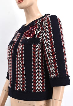 Chanel 04A 2004 Rare Runway Jacket 100% wool with Brooch CC FR 40