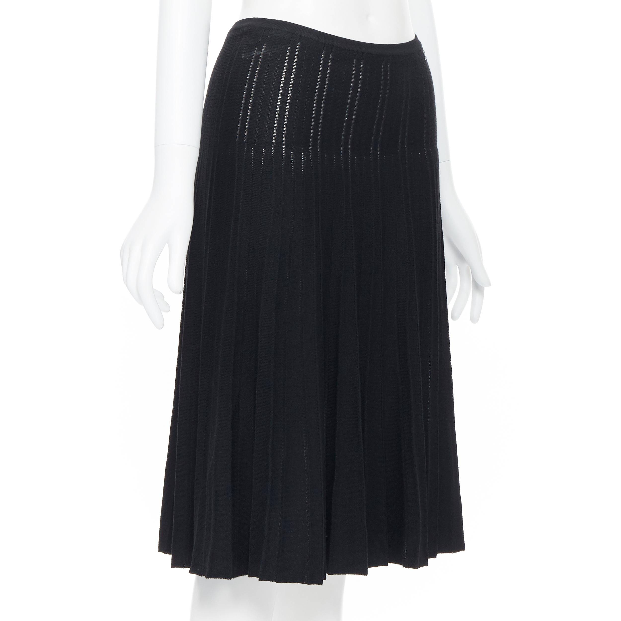 chanel pleated knit skirt