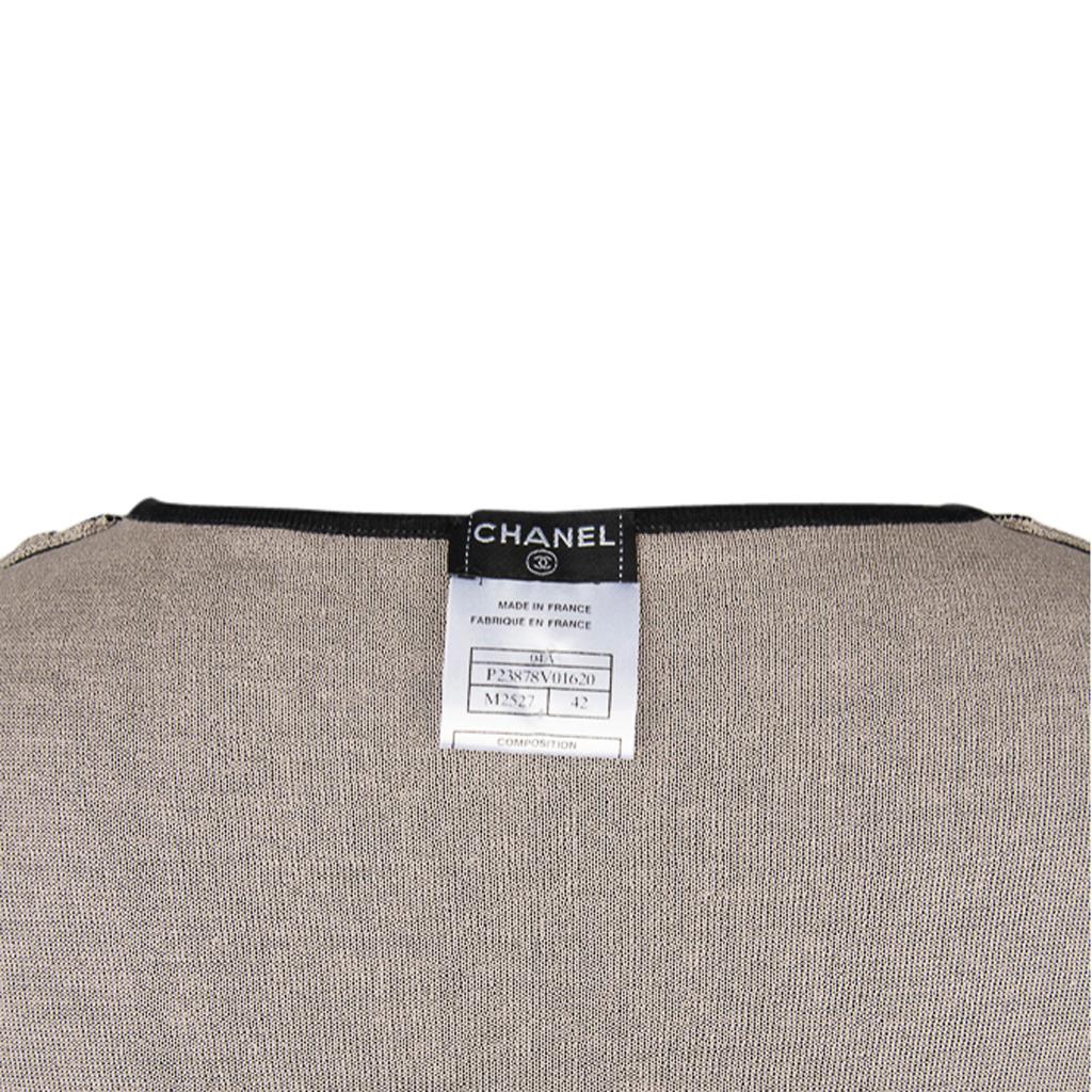Chanel 04A Top Abstract Print Intarsia Cashmere Silk 42 / 8 New 7