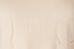 Chanel 04C Top Ivory Feather Light Cashmere with Subtle Knit Detail 44