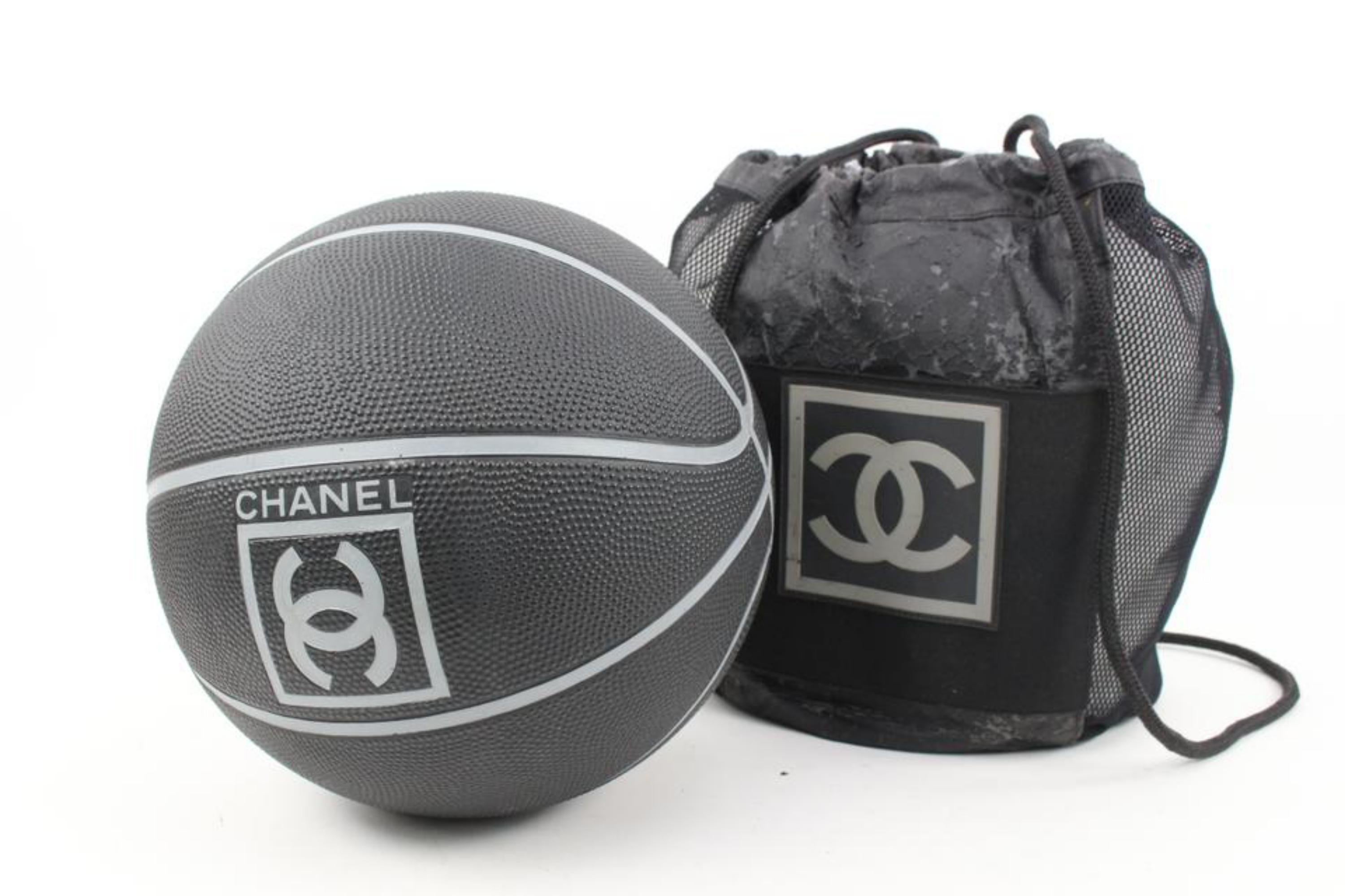 Chanel 04P Black x Grey Sports Logo CC Basketball with Net Bag 6ca126s 3