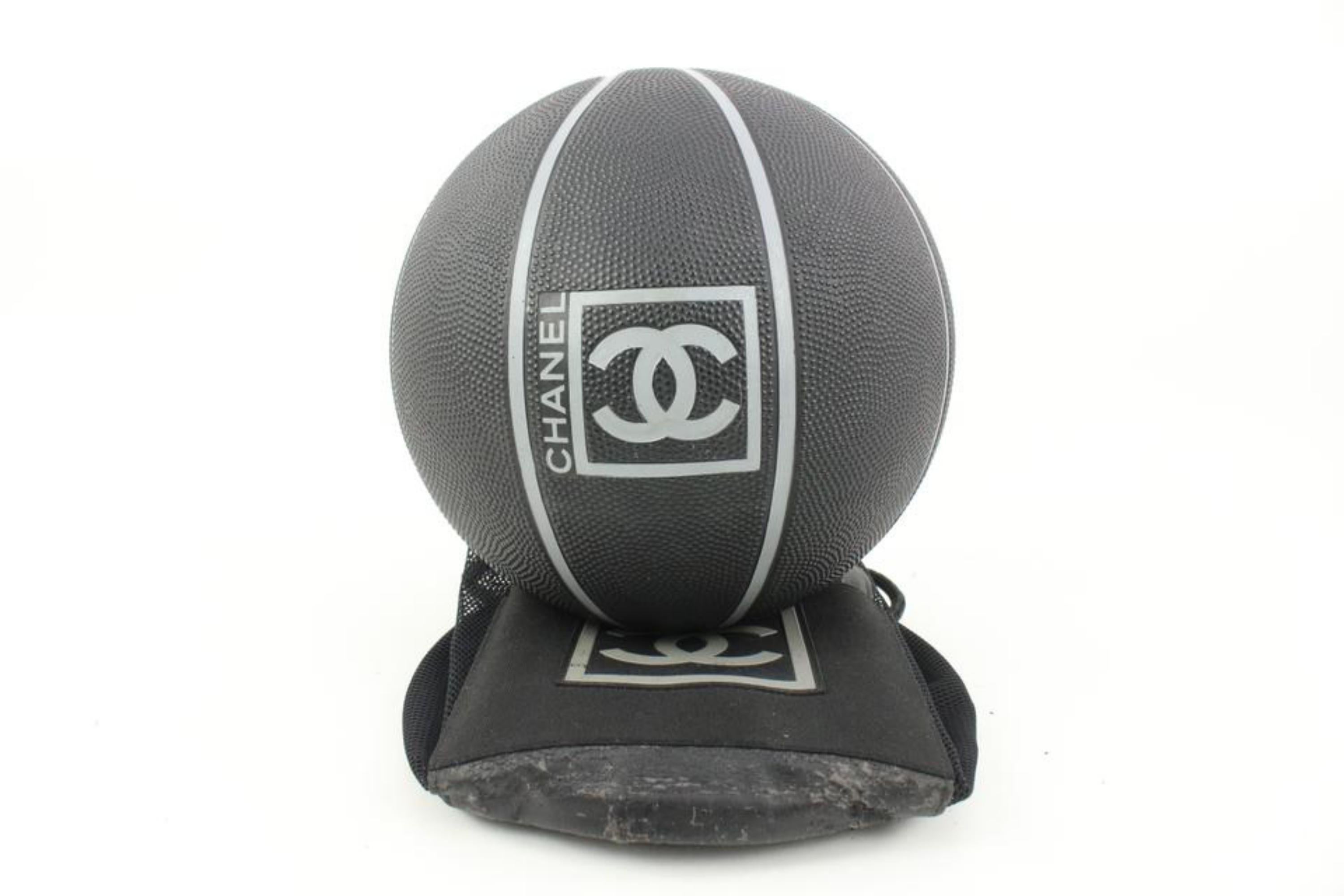 Chanel 04P Black x Grey Sports Logo CC Basketball with Net Bag 6ca126s 6