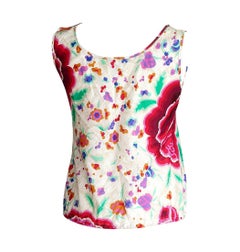 Chanel 04P Cotton Top Lush Flowers Lots CC Signature Chain Detail 40 / 6