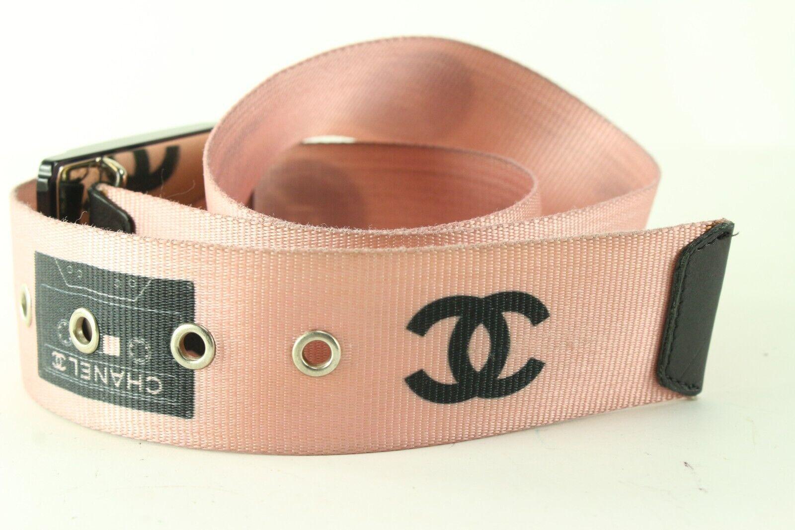 Chanel 04P Size 75/30 Pink Cassette Tape Belt 1CC615K For Sale 1