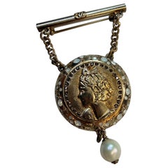 Chanel 05A Coco Coin Medal Brooch