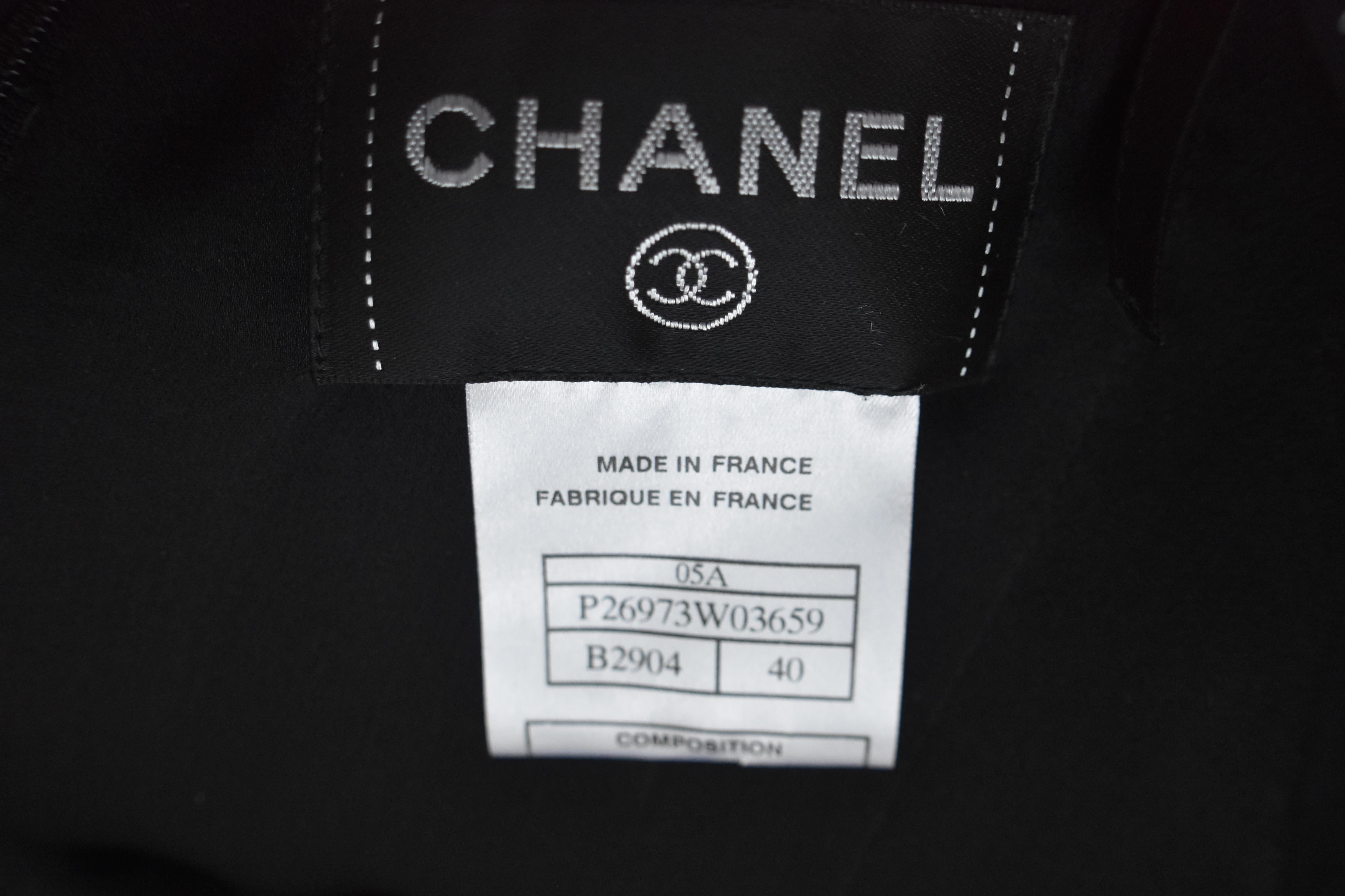 Chanel 05A Fall 2005 Runway 2 Piece dress 40 Mint For Sale 1