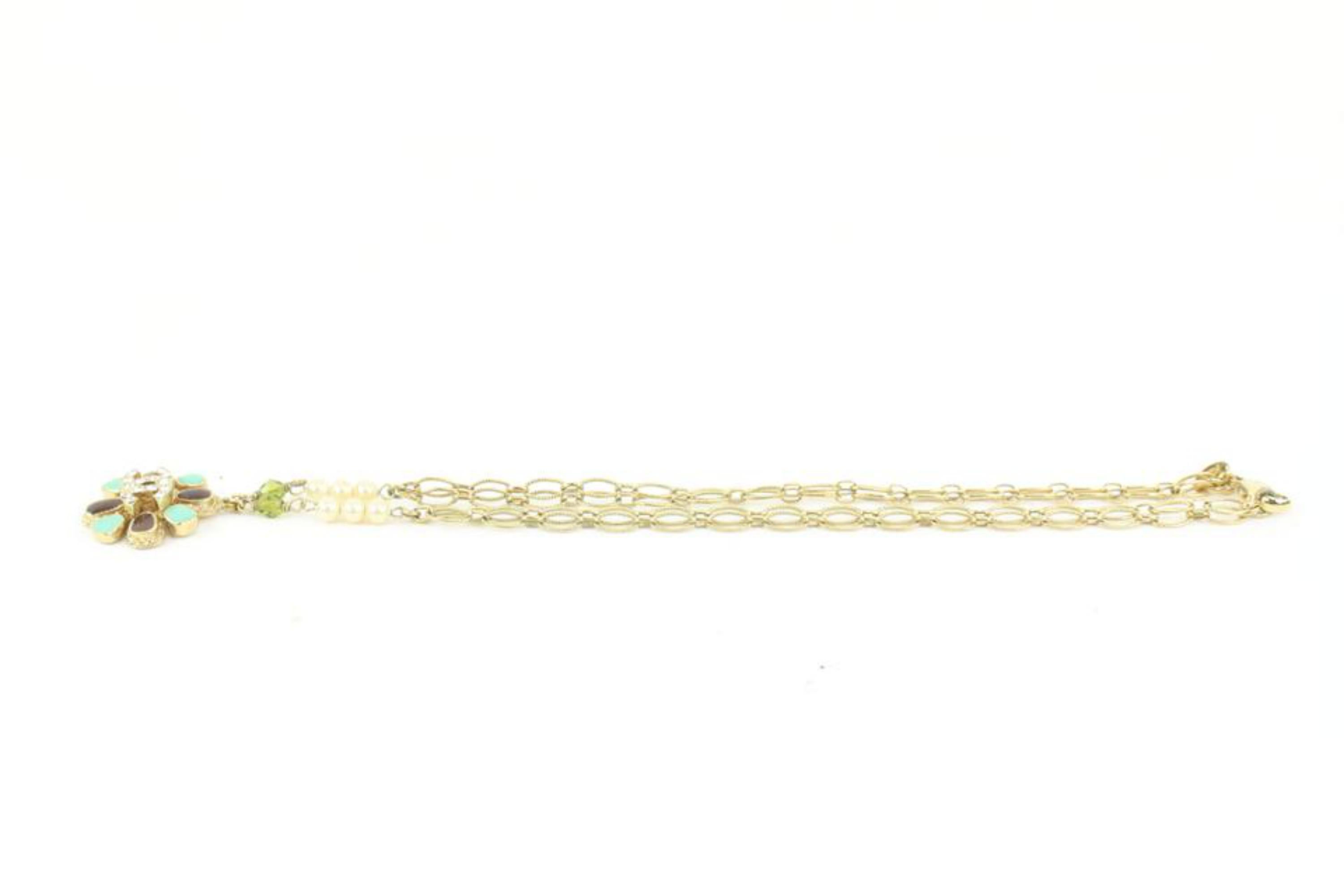 Women's Chanel 05P CC Logo Gripoix Gold Chain Necklace 98ck222s