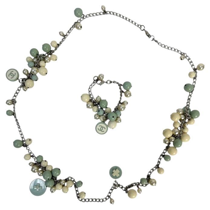 Chanel 05P Set di gioielli con collana e braccialetto pastello