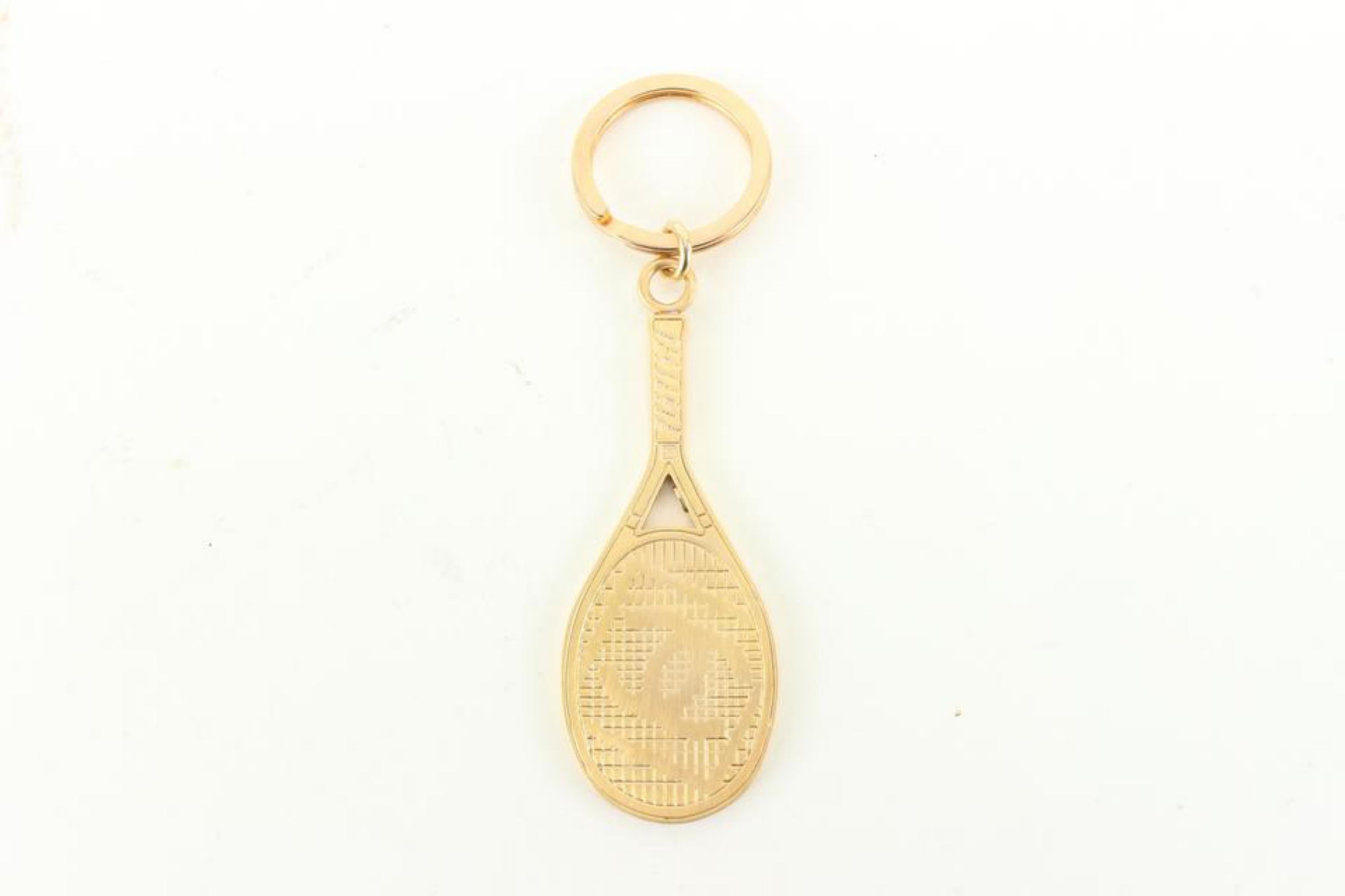Chanel 05P Tennis Racket Motif CC Sports Logo Keychain Bag Charm 52ck77s 4