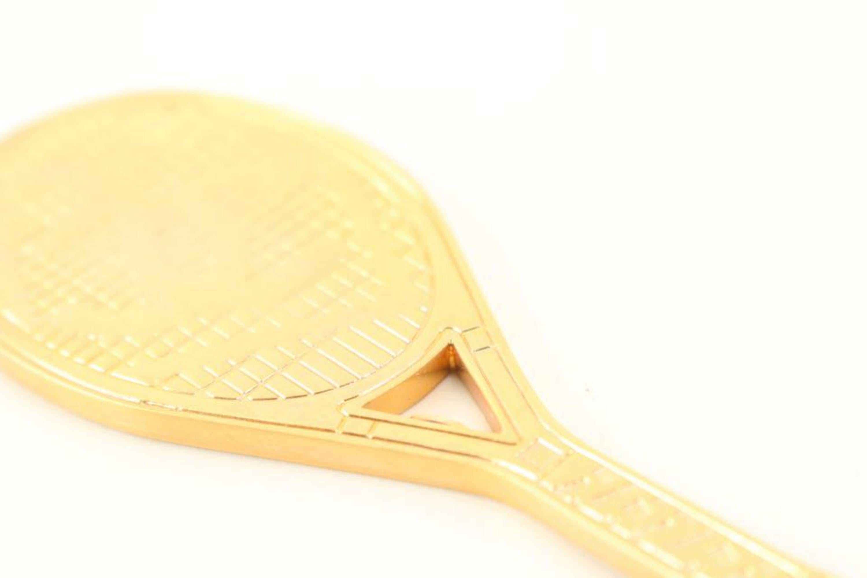 Chanel 05P Tennis Racket Motif CC Sports Logo Keychain Bag Charm 52ck77s 1