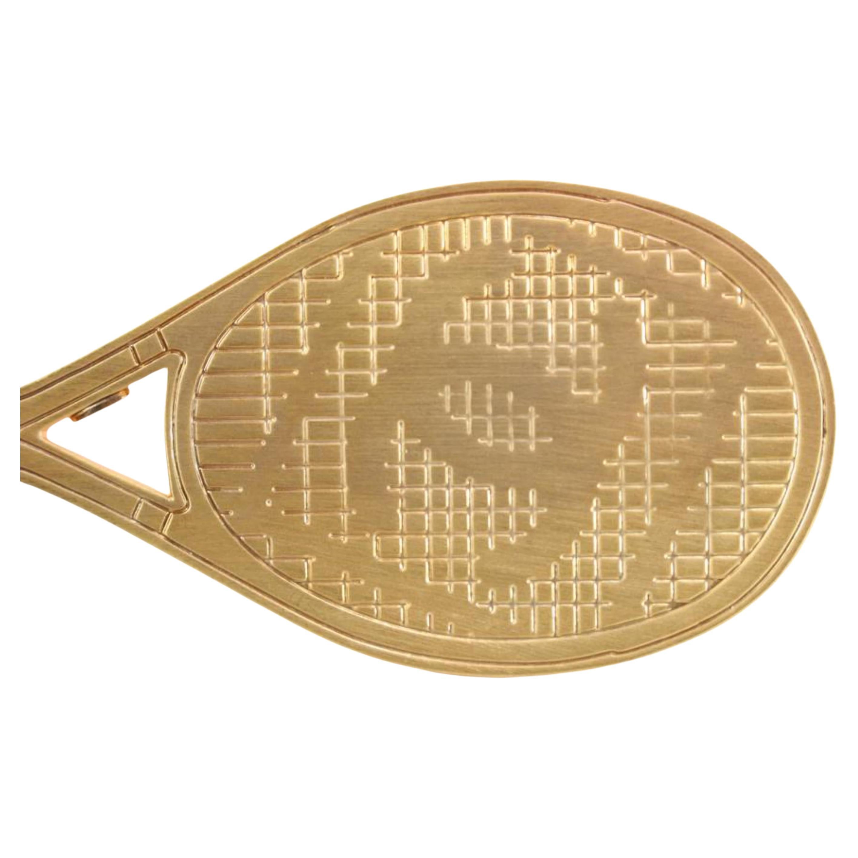 Chanel 05P Tennis Racket Motif CC Sports Logo Keychain Bag Charm 52ck77s