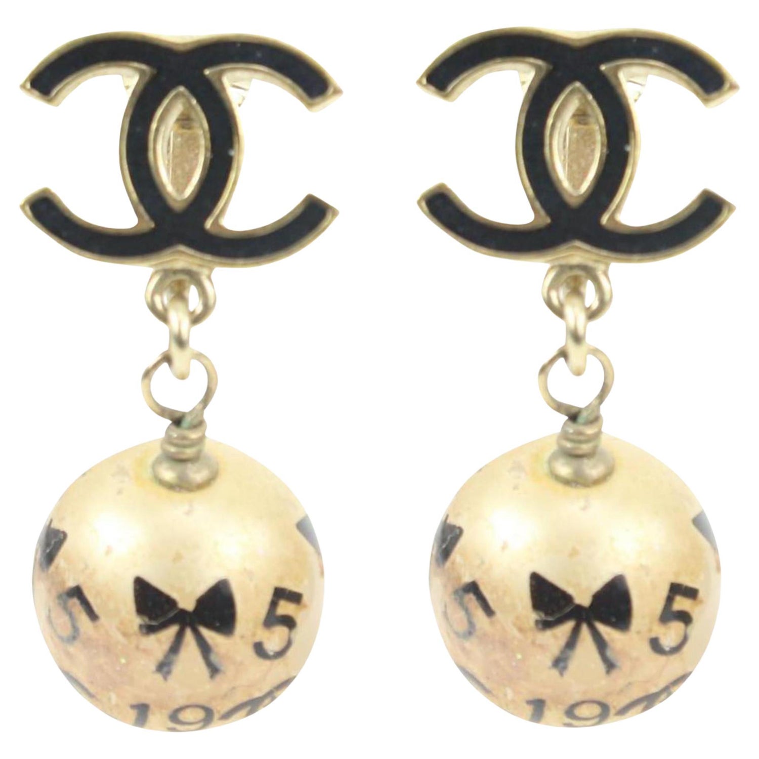 Earrings Chanel 5 - 12 For Sale on 1stDibs  chanel 5 earrings, chanel no 5  earrings, chanel earrings 5