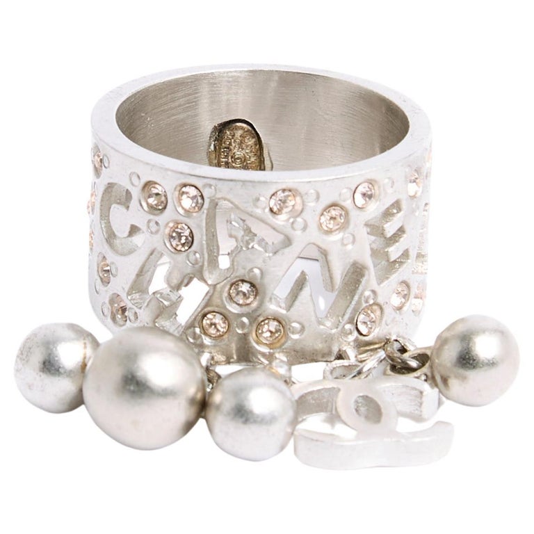 Chanel 06C Bague TDD53/54 Resort 06 Silver metal openwork Ring US6