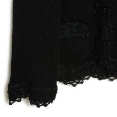 Chanel 06C Cardigan FR42 Cashmere Black Cardigan Resort 2006 Jacket US12