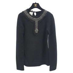 CHANEL 07A Cashmere Jewel Embellished Sweater 