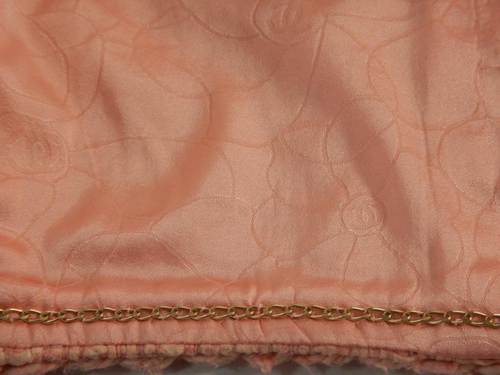 Chanel 07A Fall 2007 Pink Silk Tweed Crop Jacket For Sale 6