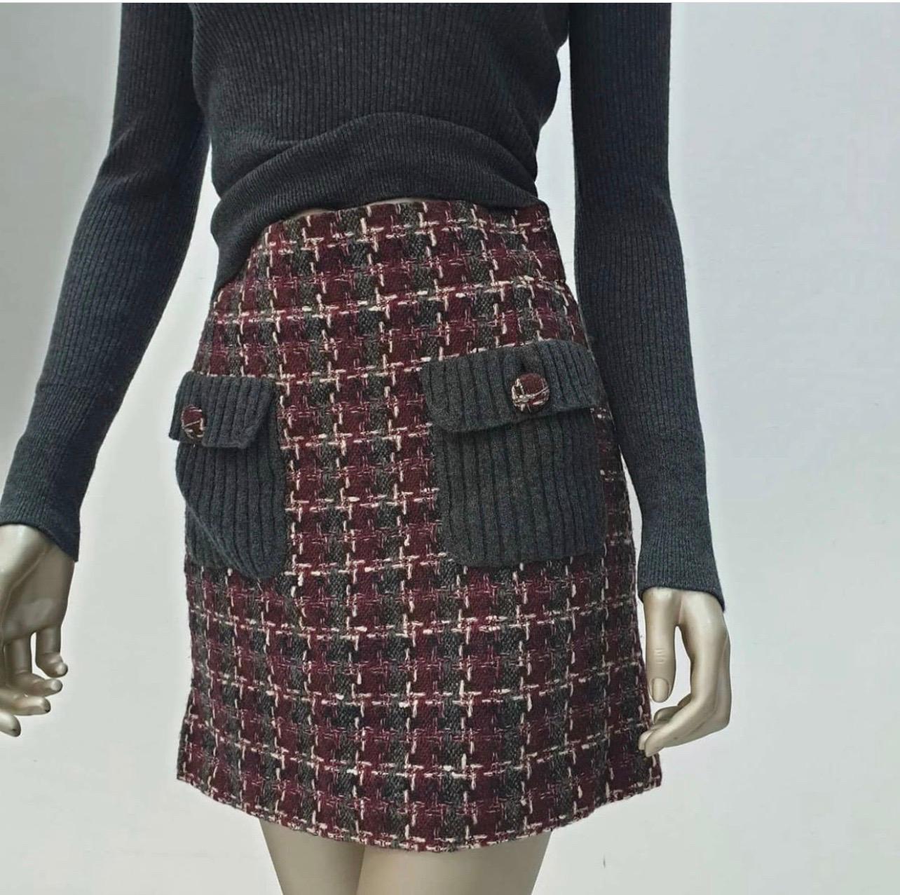 Black Chanel 07A Tweed Skirt Set