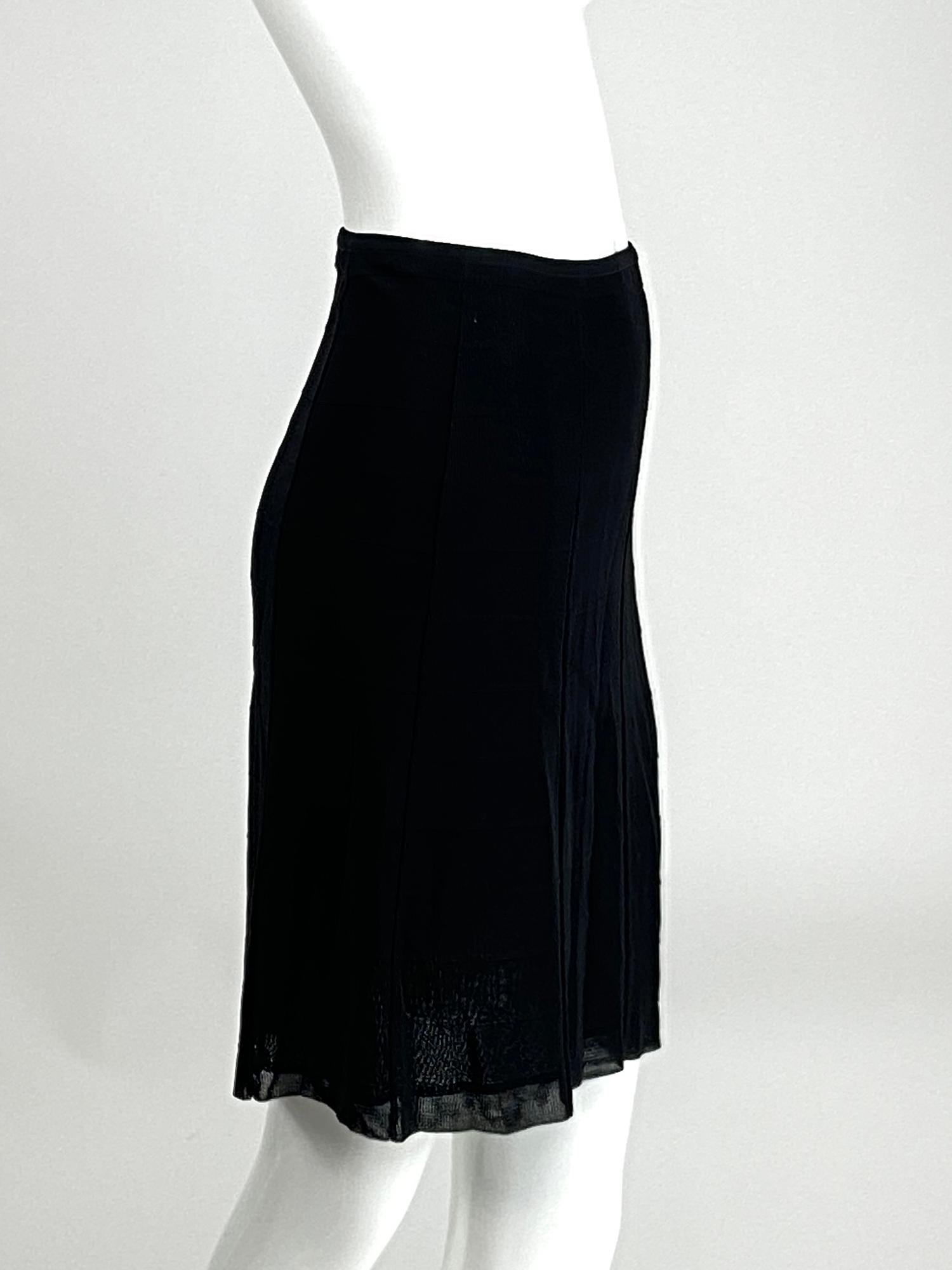 black gored skirt