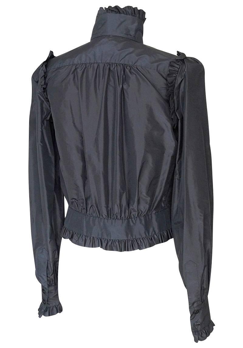 Chanel 07C Jacket Feather Light Silk Faille 42 / 8 znew 2