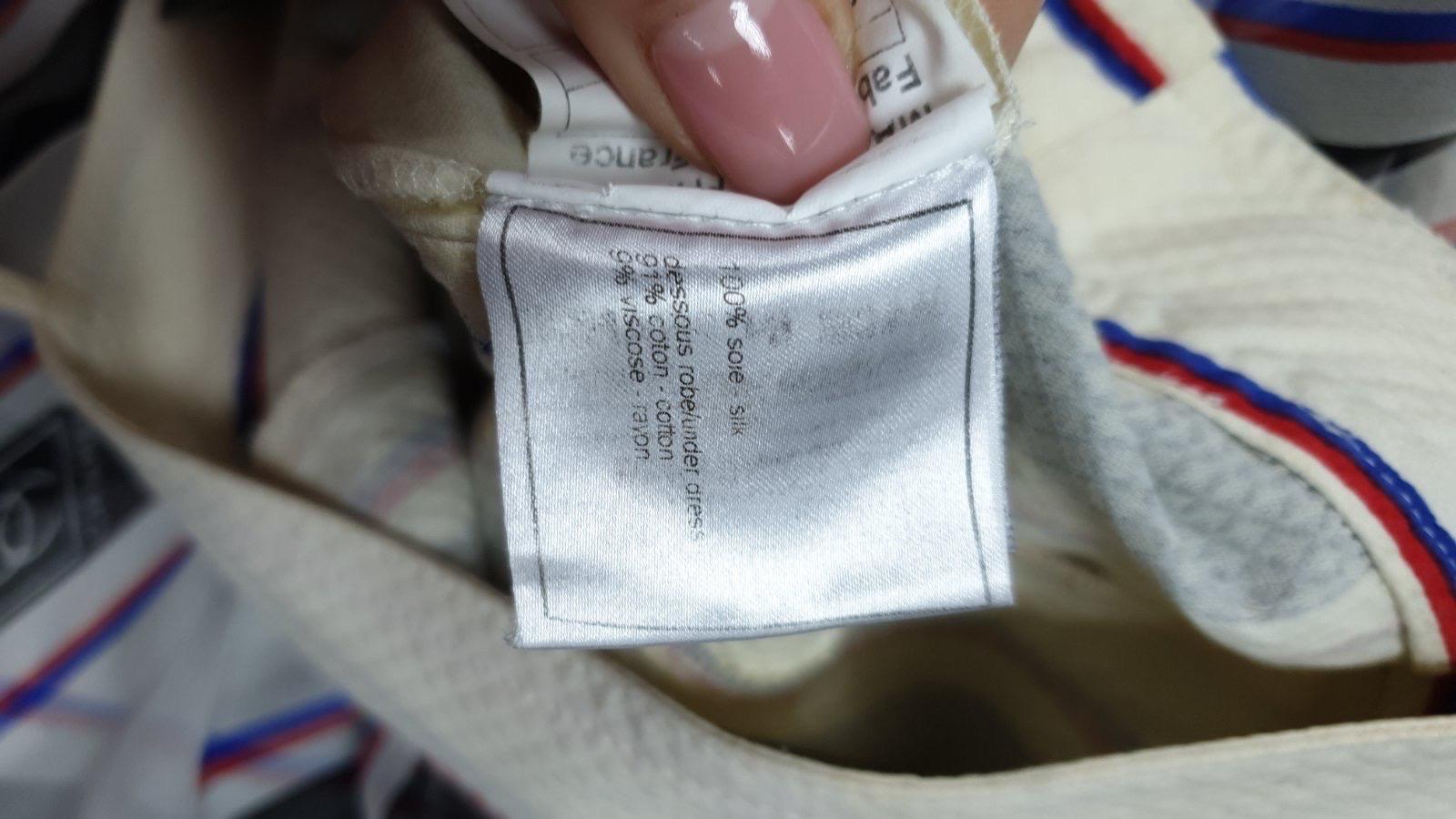 CHANEL 07P Tunic Dress Cami Dress Coco Mark Striped Silk  For Sale 6