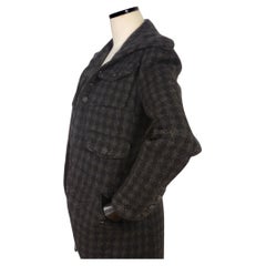 Chanel 08A 2008 Black Grey Tweed Cashmere Tailcoat Jacket