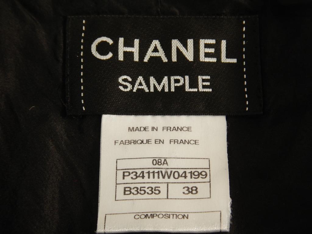 Chanel 08A 2008 Giacca Tailcoat in cashmere di tweed grigio e nero in vendita 1