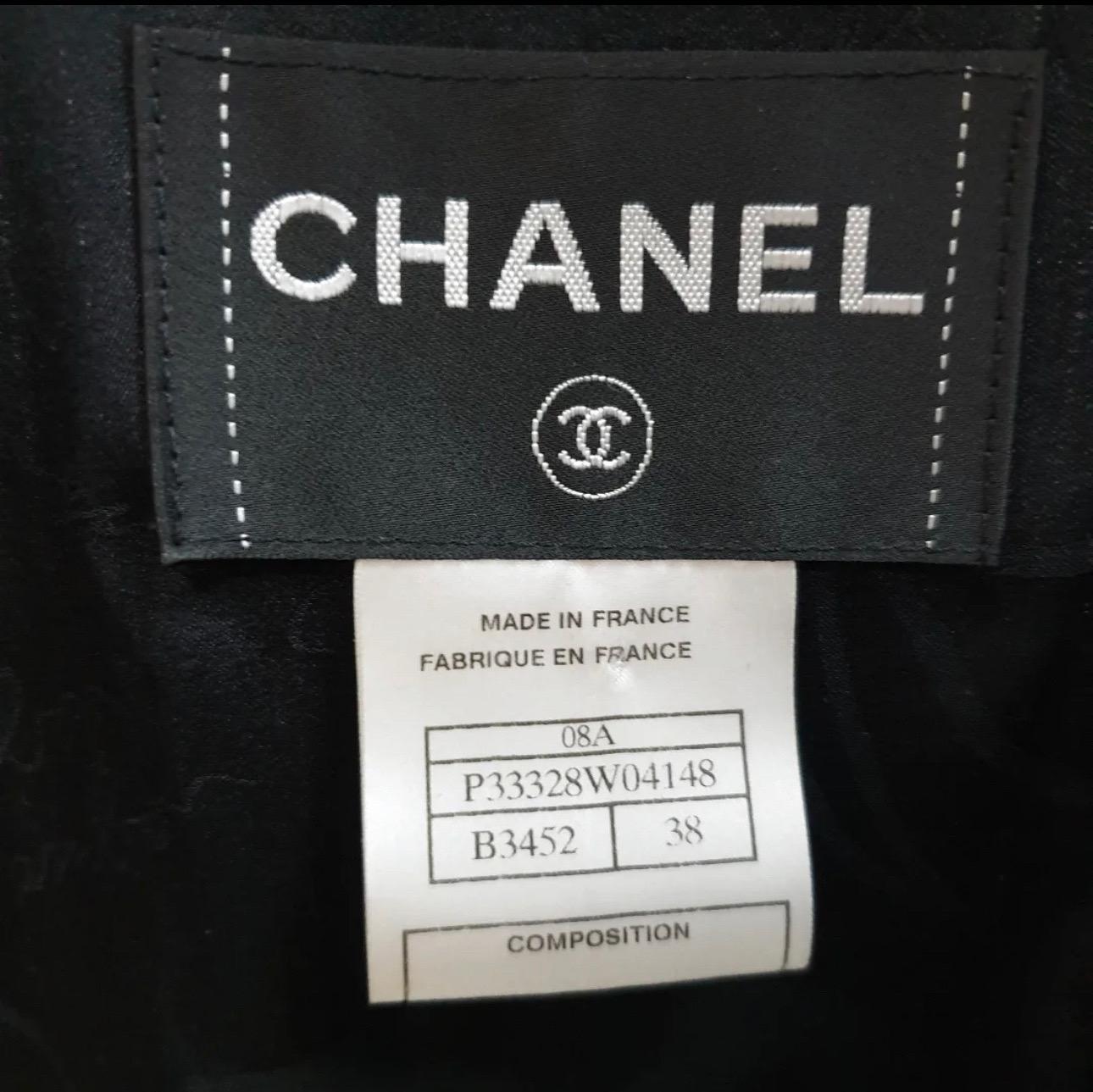 Chanel 08A Black White Tweed Blazer Jacket 1