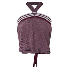 CHANEL 08C 2008 Karl Lagerfeld drawstring waist / Halter Neck Stretch Top