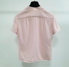 CHANEL 08C 2008 Runaway Collection Pink Wool Boucle Short Sleeves Jacket
