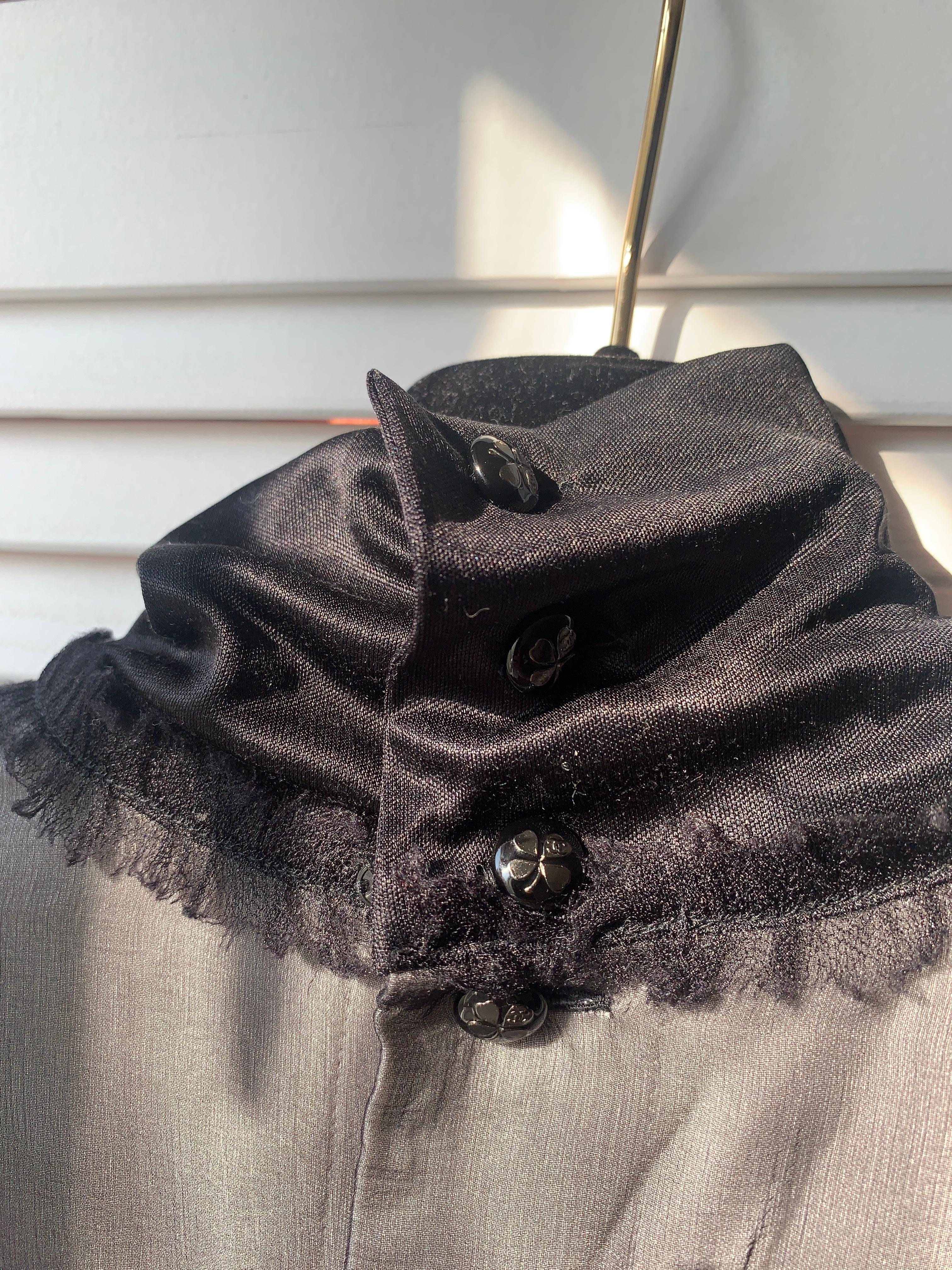 CHANEL 09A 2009 Karl Lagerfeld silk Top For Sale 14
