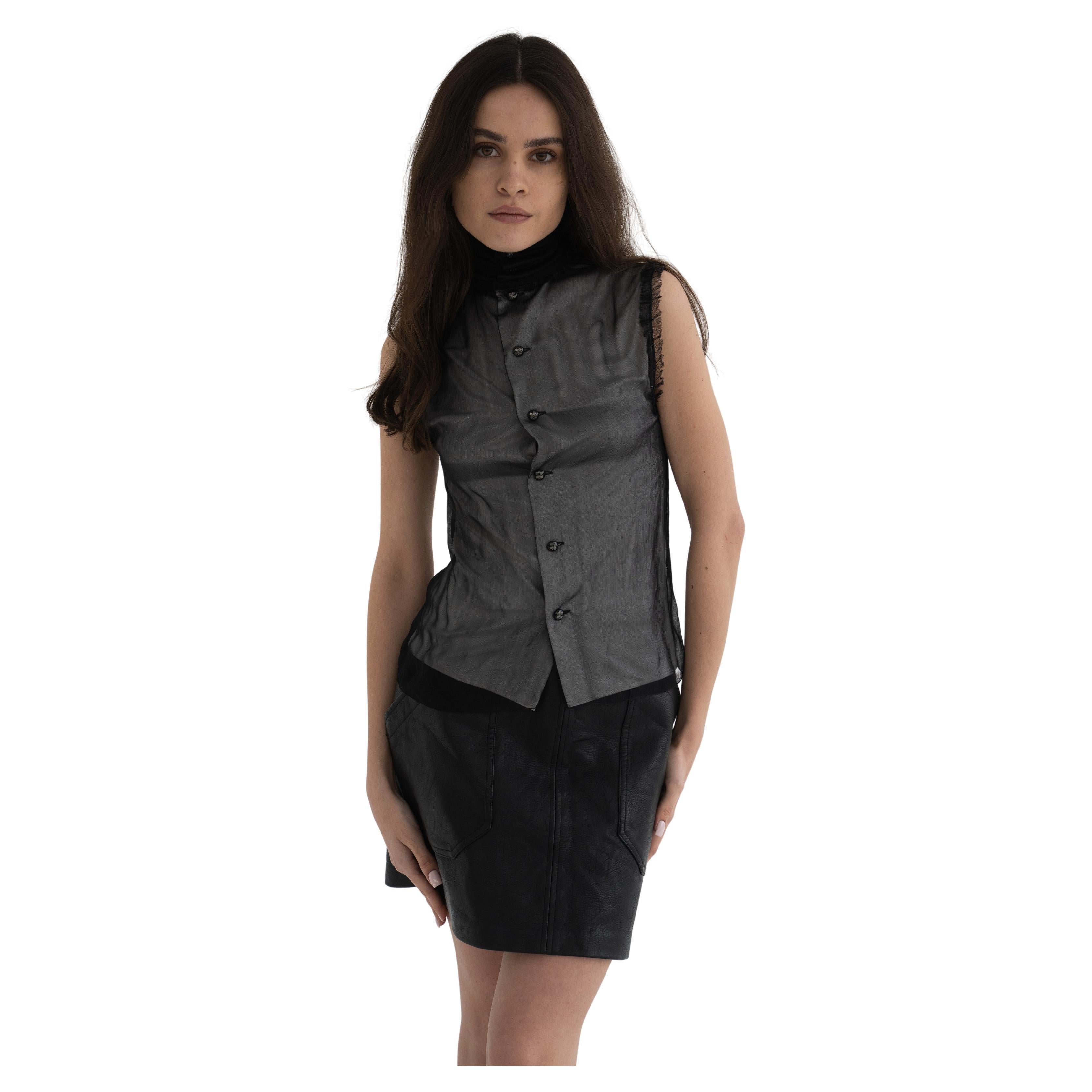 CHANEL 09A 2009 Karl Lagerfeld silk Top For Sale