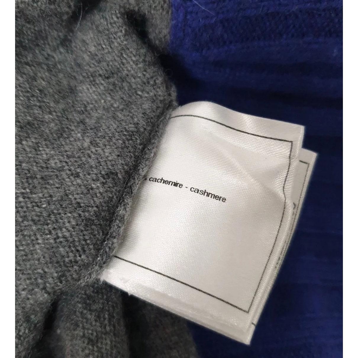 Chanel 09A Graue Kaschmir CC Logo Hose Hose - Größe 46 im Angebot 2