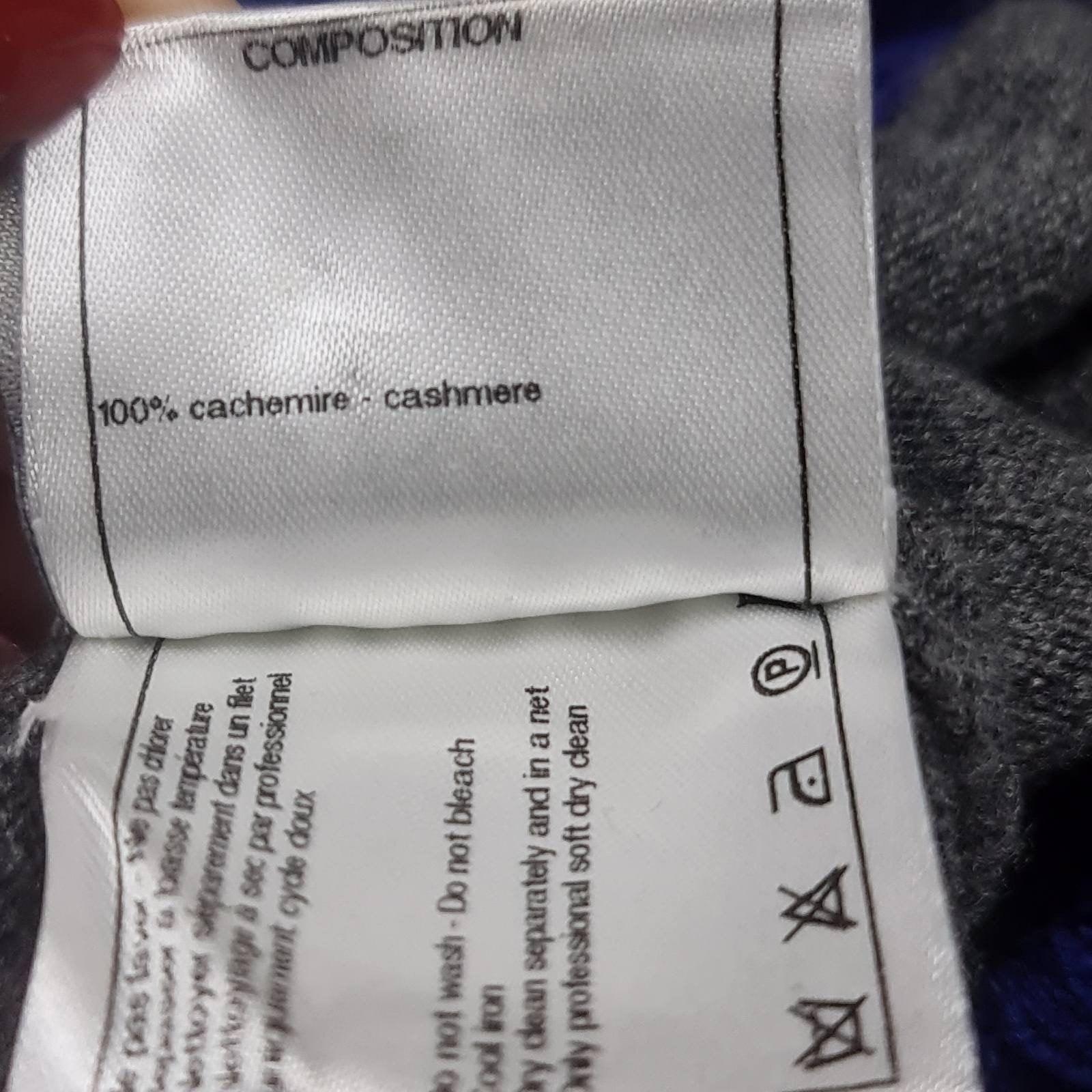 Chanel 09A Graue Kaschmir CC Logo Hose Hose - Größe 46 im Angebot 5