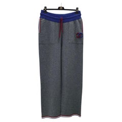 Pantaloni Chanel 09A Grigio Cashmere CC Logo - Taglia 46