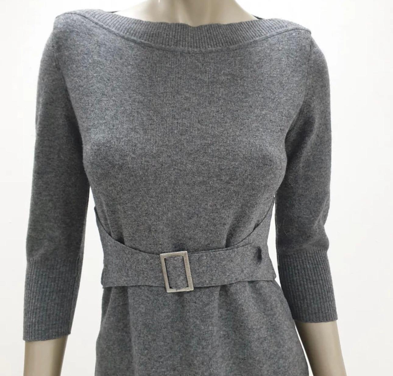 Chanel 09A Gray Wool Mini Dress For Sale 1