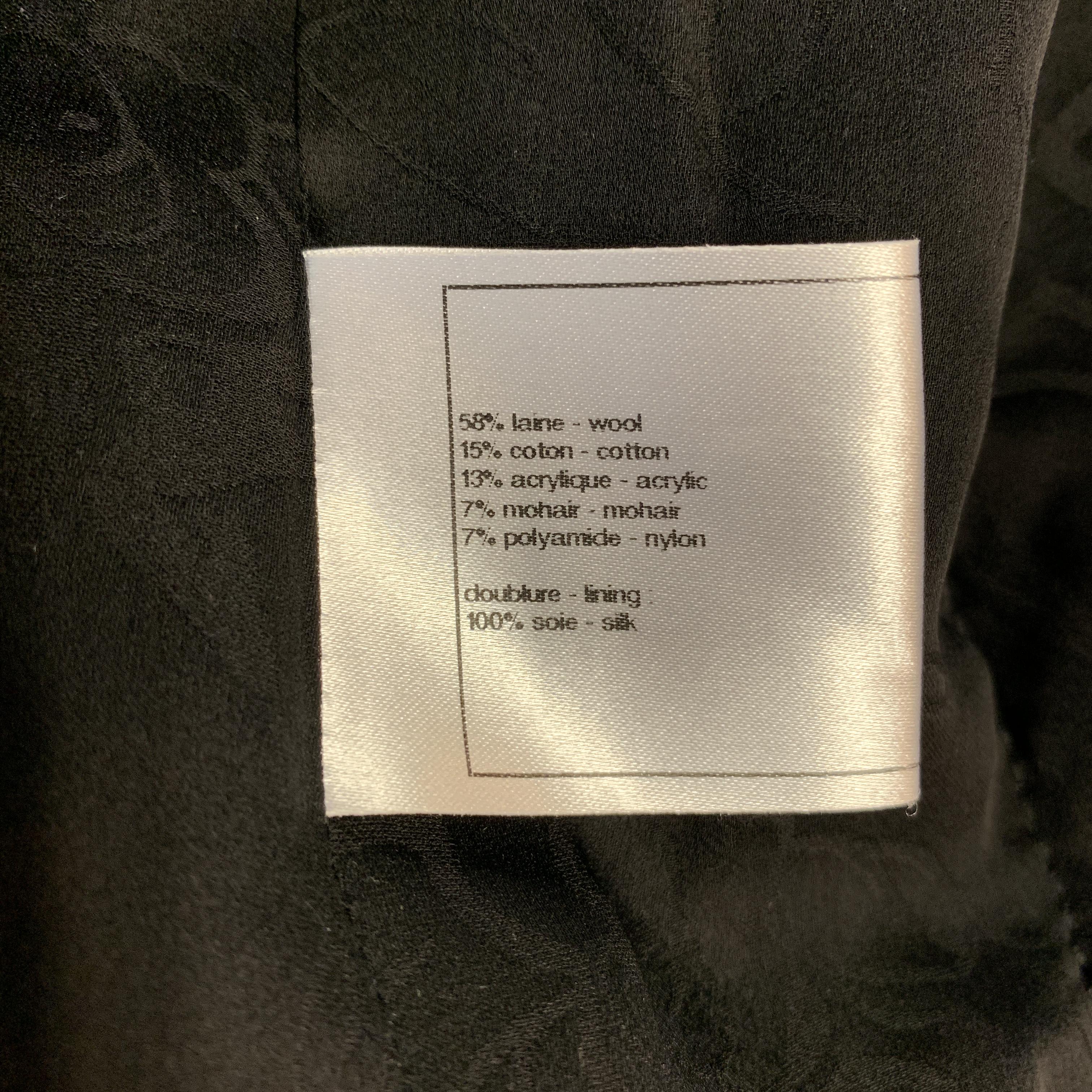 CHANEL 09A Size 18 Black & White Fantasy Tweed Blazer / Jacket 2