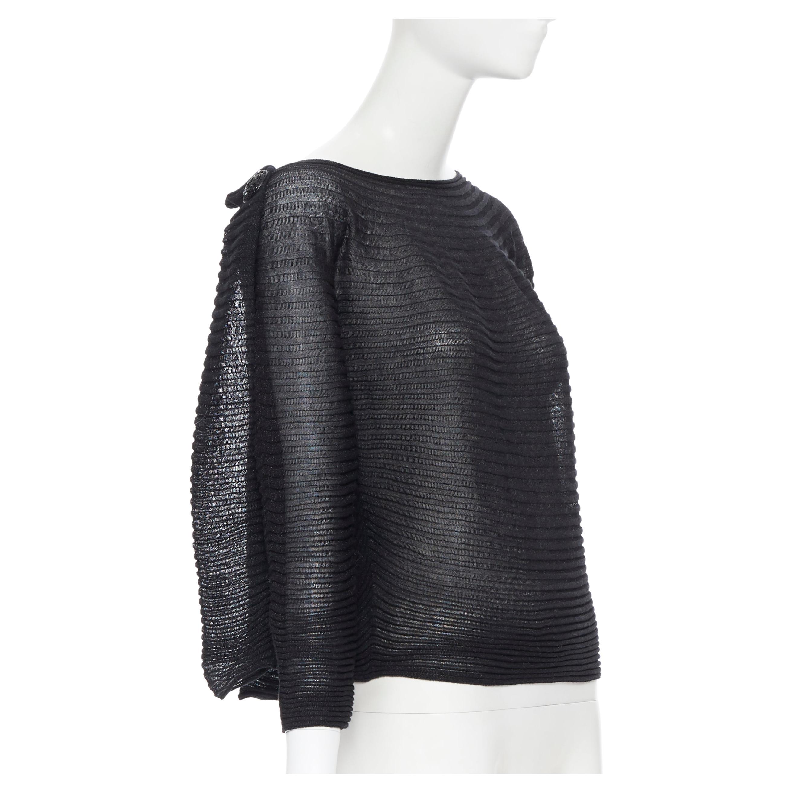 Chanel “Noir Étoilé” Crystal-Embellished Bow-Sleeve Knit Cardigan main image 0