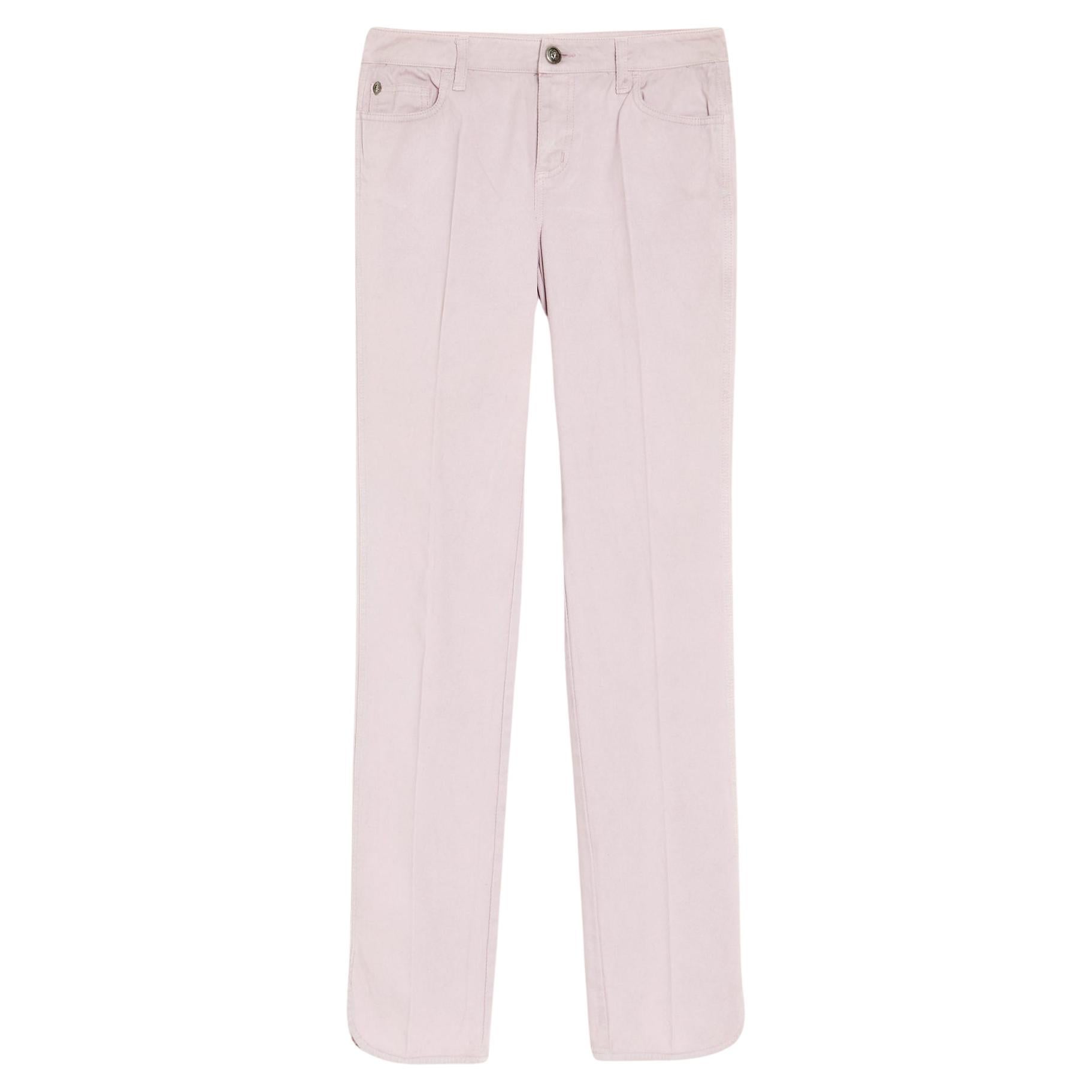 Chanel 09P Jean rose FR38 Pink denim Jeans Pants UK10 US8 For Sale