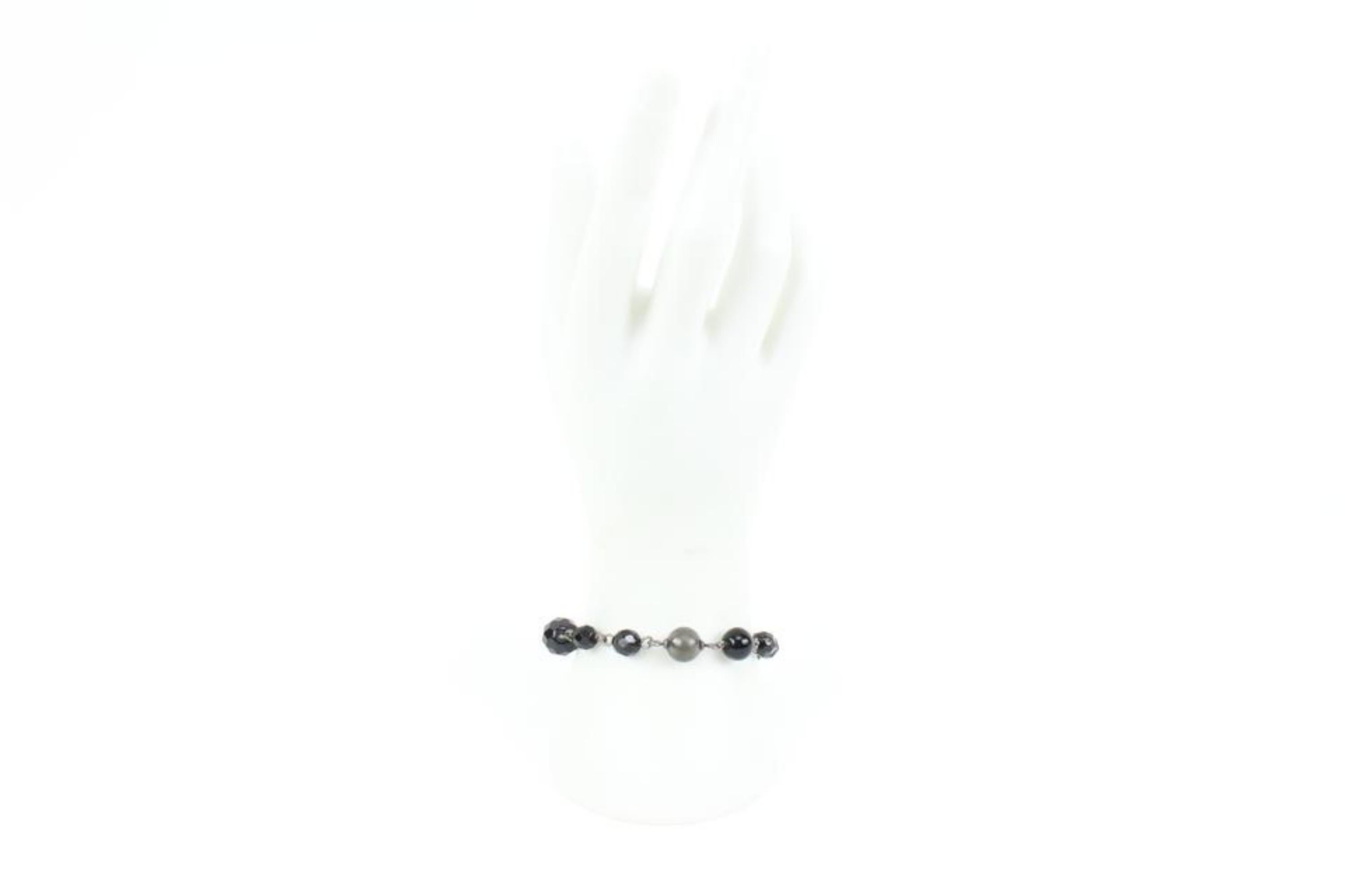 Chanel 09V Jumbo CC Schwarz Perle x Silber Kette Armband 33ck321s
Datum Code/Seriennummer: 09 V
Hergestellt in: Frankreich
Maße: Länge:  8,5